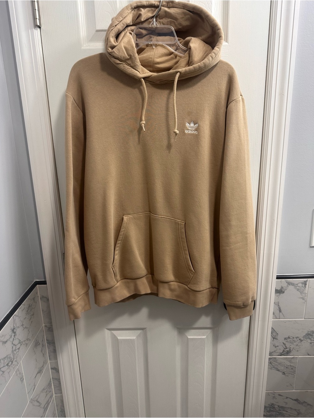 adidas Tan Trefoil Hoodie - Casual Pullover